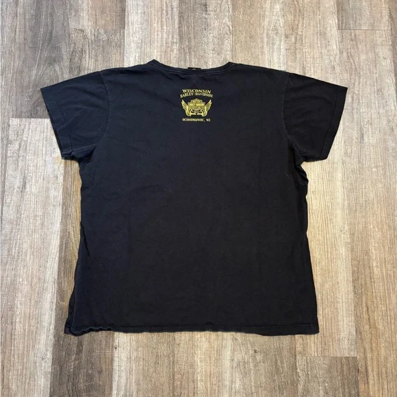 Harley-Davidson Oconomowoc, Wisconsin V Neck T-Shirt - Picture 3 of 3